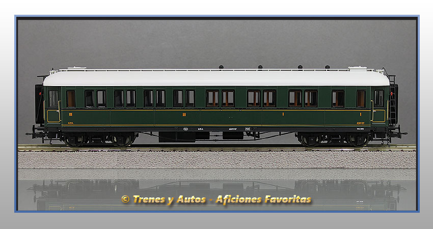 Coche pasajeros verderón Serie 301/344 ACW-37 1ª y 3ª Clase - MZA